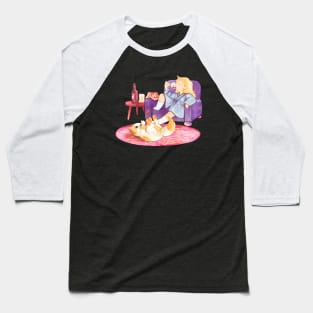 Chilling with Cake and wine, Adventure Time fan art Baseball T-Shirt